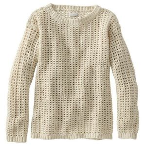 LL Bean Signature Bailey Island Cotton Sweater Size M